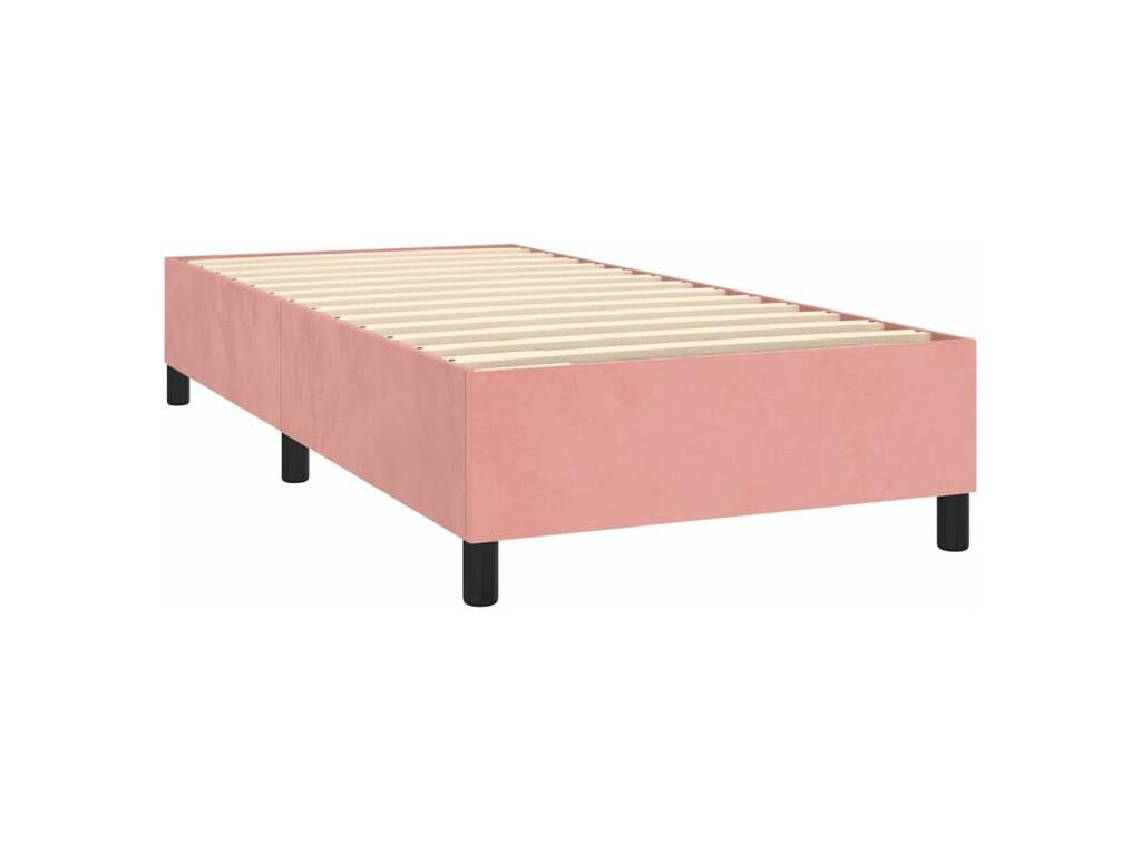 Zensova à Zensova de lit avec matelas Rose 100x200 Velours TZBY83924