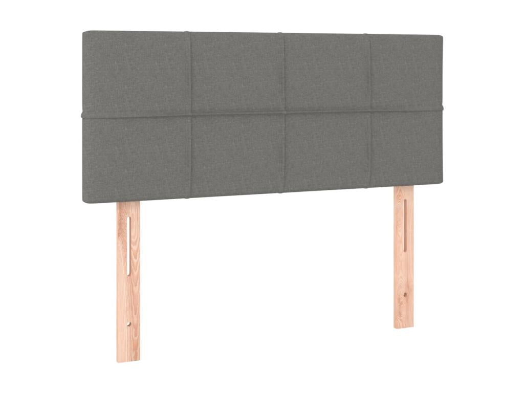 Lit à Zensova tapissier et matelas Gris foncé 90x190 cm Zensova EFZX59859