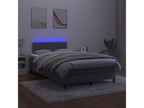 Sommier à Dormeva de lit avec matelas LED Gris foncé 120x200 KTOM56862