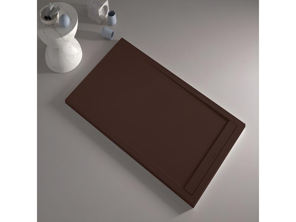 Receveur de douche Chocolat finition Ardoise Dormeva SMART grille de couleur - 180x70 cm LRII17497