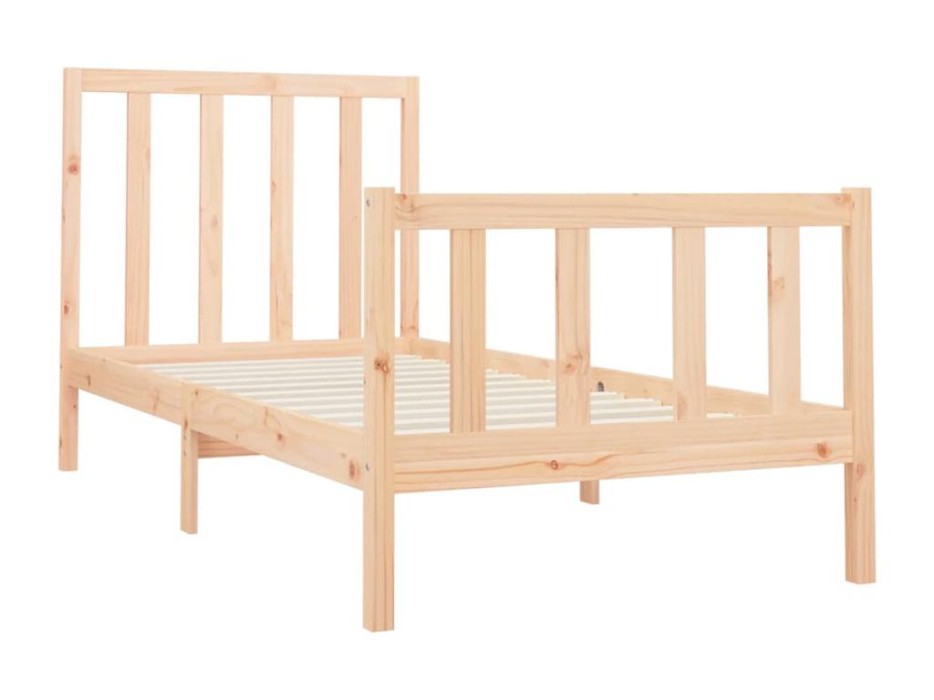 Cadre de lit Bois de pin massif 100x200 cm MCWI67301