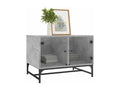 Table basse avec portes en verre gris béton 68.5x50x50 GKHP20761