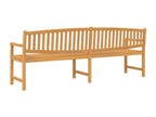 Banc de jardin 228x59.5x90 cm bois de teck solide PLLD02637