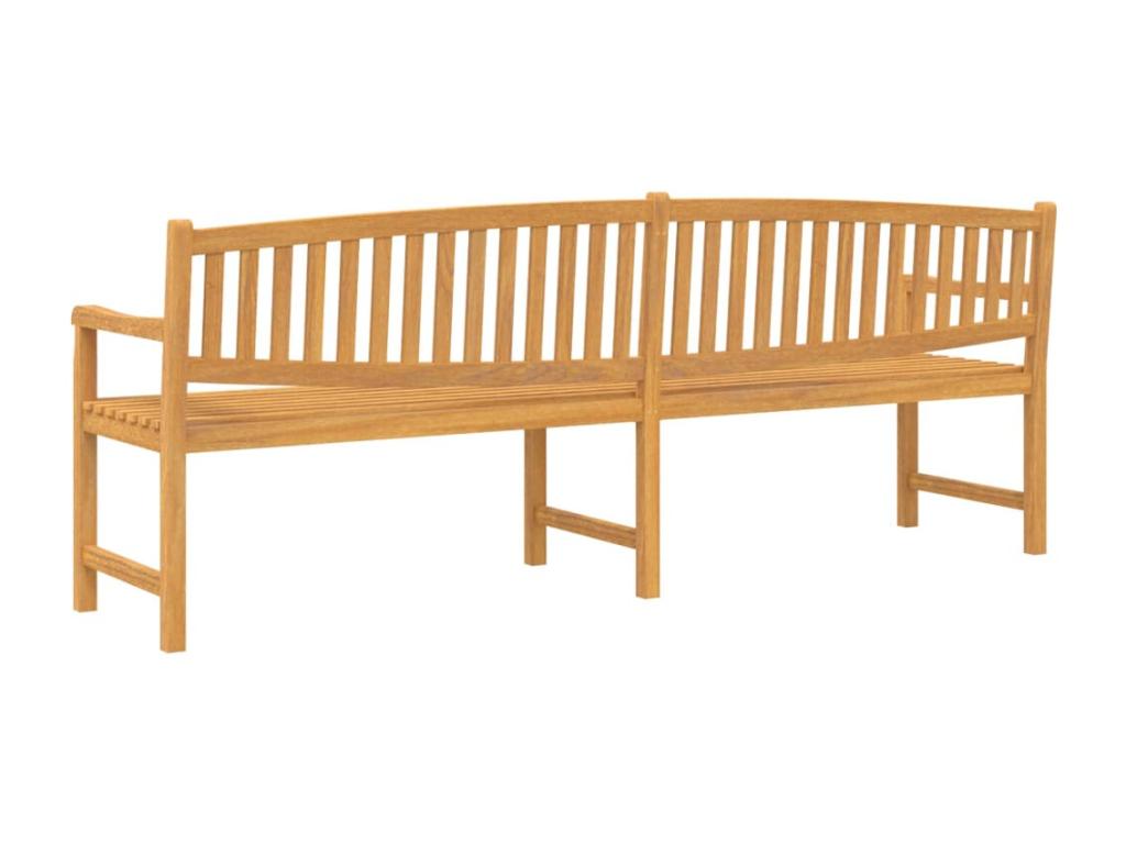 Banc de jardin 228x59.5x90 cm bois de teck solide PLLD02637