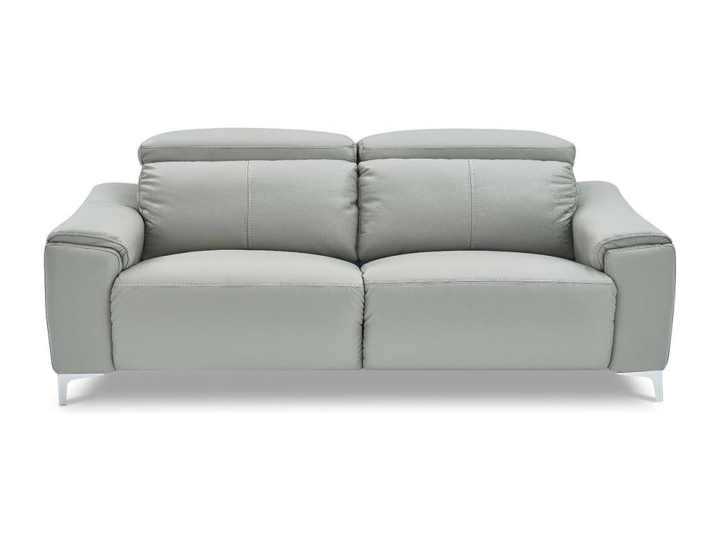 Canapé relaxation électrique 3 places en cuir Dormeva - Gris clair Gris Dormeva - Angle Droit FENL47287