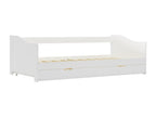 Cadre de lit extensible Blanc Bois de pin 90x200 cm WJIT29704