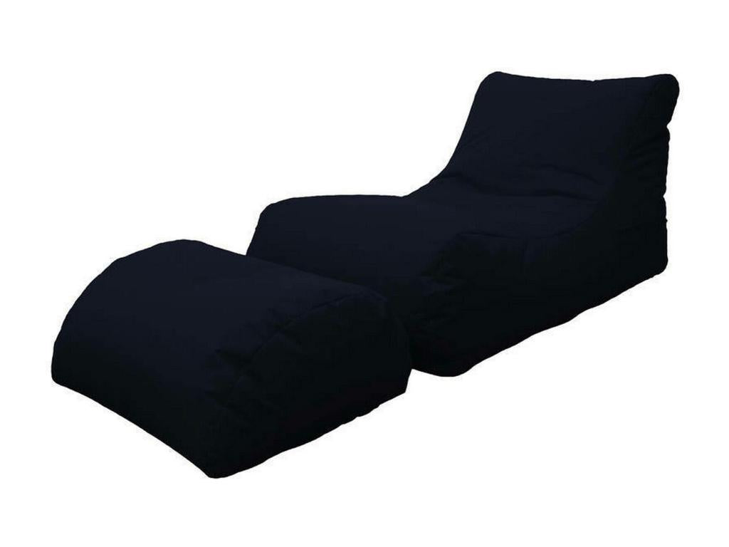 Pouf Dormeva Fauteuil polyvalent Chaise sac Pouf repose-pieds Made in Italy 120x80 h60 cm Noir HBGS61399