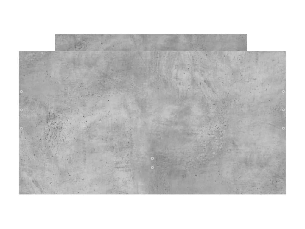 Cadre de lit sans matelas gris béton 75x190 cm SYWD23676