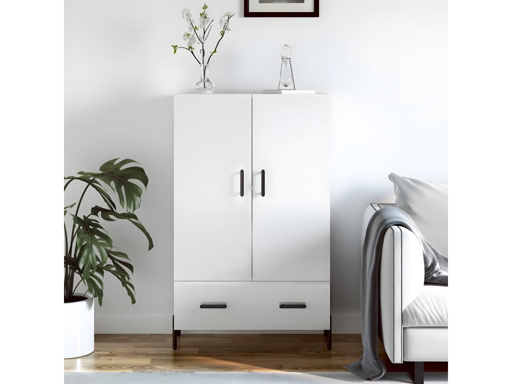 Buffet haut blanc brillant 69,5x31x115 cm Zensova ingénierie QTDJ52635