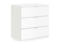 Commode Dormeva Commode moderne avec 3 tiroirs Commode basse pour la chambre Armoire à tiroirs 77x38h80 cm Blanc DYGQ99654