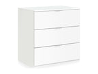 Commode Dormeva Commode moderne avec 3 tiroirs Commode basse pour la chambre Armoire à tiroirs 77x38h80 cm Blanc DYGQ99654