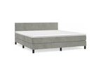 Sommier à Dormeva de lit et matelas Gris clair 180x200 Velours AYWZ71587