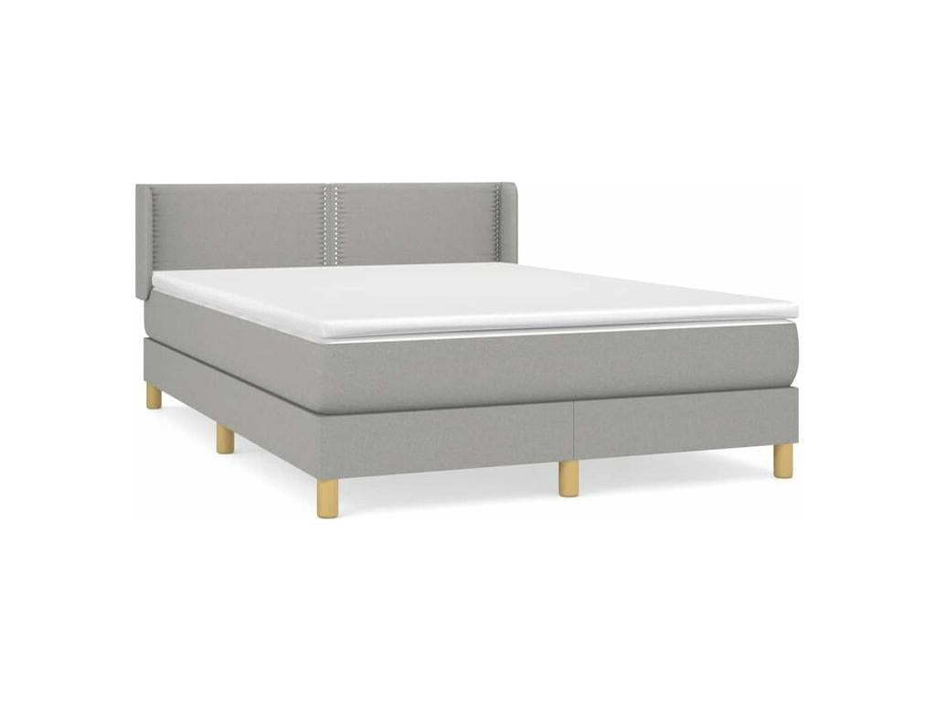 Sommier à Dormeva de lit avec matelas Gris clair 140x190 Tissu IIUO91918
