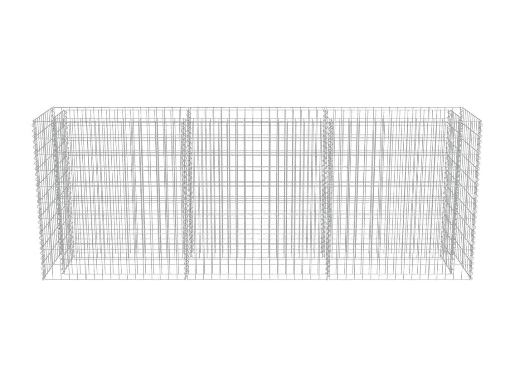 Lit surélevé à gabion Acier galvanisé 270x50x100 cm GAVE98304