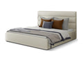 Lit design simili cuir beige clair Zensova - 4 tailles-140x200 RTXL20530