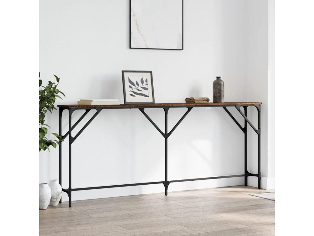 Table console chêne marron 180x23x75 cm Zensova ingénierie AERS32480