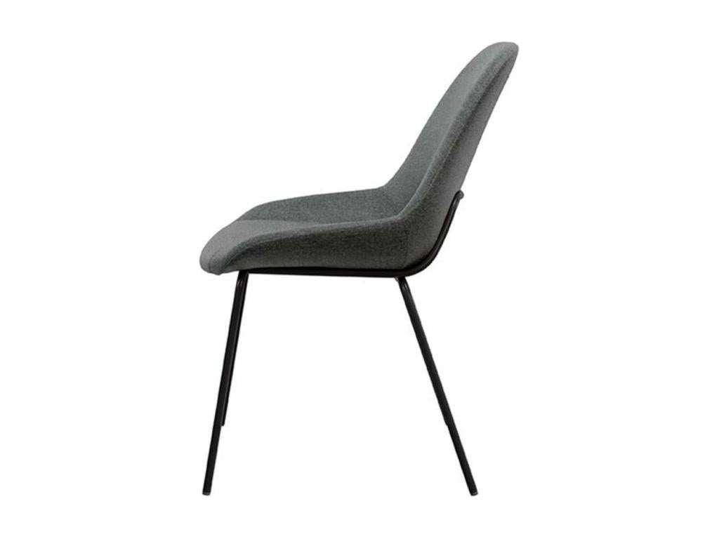 Chaise en Zensova avec pieds en métal Zensova laqué Zensova – Design moderne et sophistiqué-Couleur Gris foncé GHVI82629