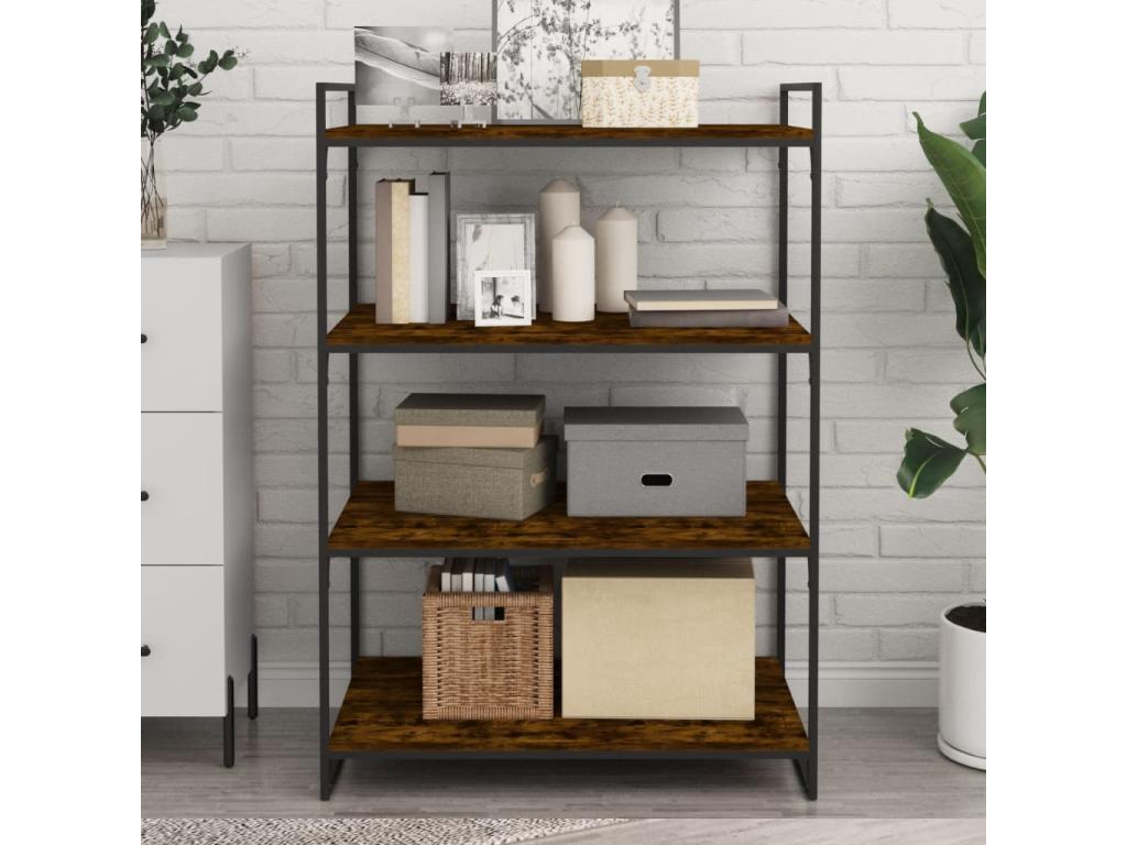 Etagères murales 4 pcs chêne fumé 80x50x1.5 Zensova ingénierie TUHS77335