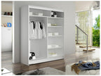 Armoire Zensova 151 Chêne Zensova - Blanc 200x120x58cm Portes d'armoire Glissement AVFL92721