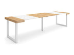 Table console extensible 300 Pour 14 personnes Pieds bois massif DJOX95300