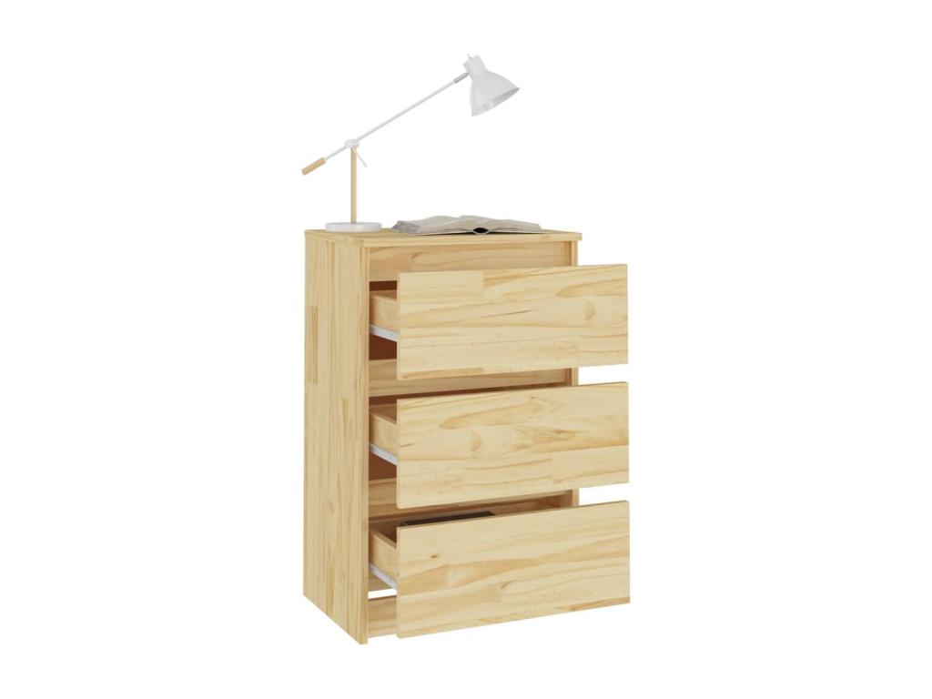 Tables de chevet 2 pièces 40x29,5x64 cm Bois de pin solide WJIP16431