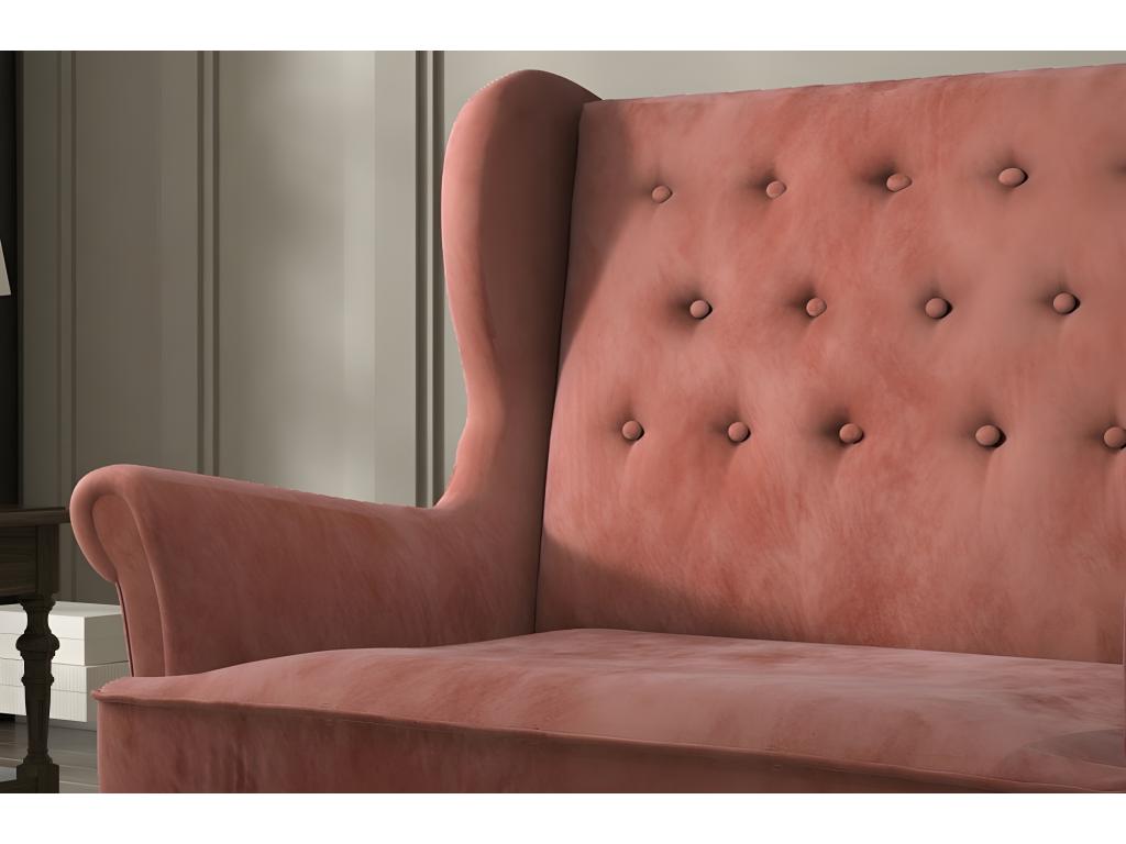 Canapé 2 places en tissu de catégorie Luxe couleur brique - Dormeva RFDM07594