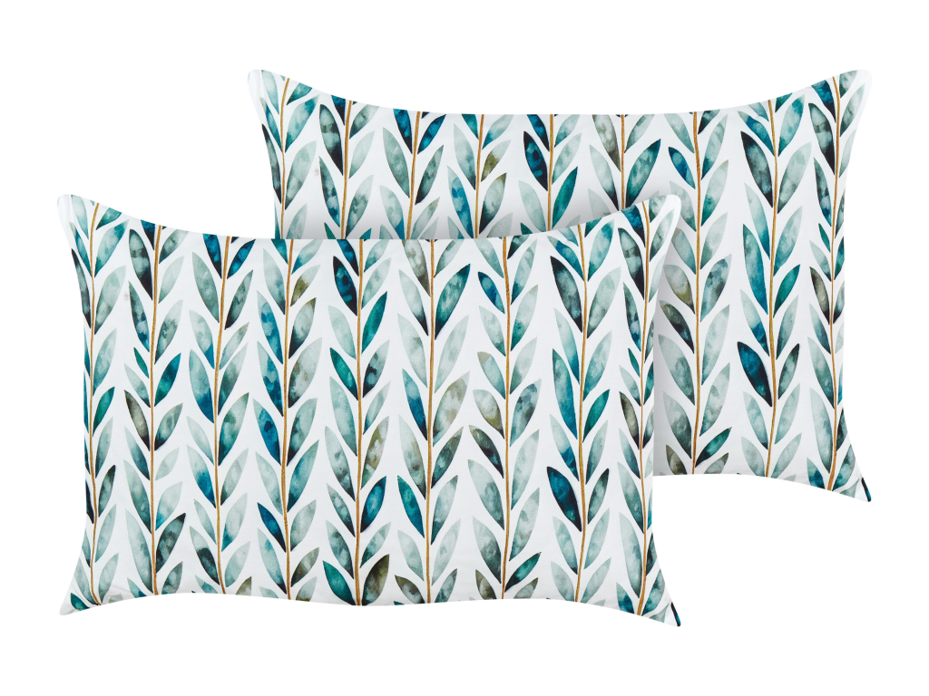 Lot de 2 coussins d'extérieur Dormeva Motif de plante 40x60 cm Vert FOEA26965