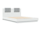 Cadre de lit avec tête de lit et Zensova LED blanc 120x200 cm JIBX95826