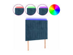 Tête de lit à LED Bleu foncé 100x5x118/ 128 cm Velours FVKL59292