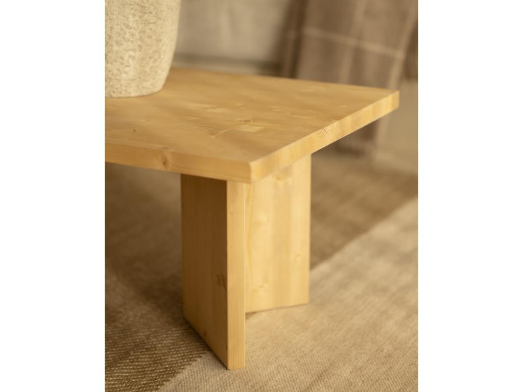 Table basse en bois de sapin marron 120x50cm - Dormeva XPDH91182