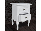 Table de chevet 2 pcs avec 2 tiroirs MDF Blanc ESDN64603