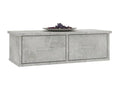 Étagère murale avec tiroirs Gris béton 60x26x18.5 GIUY59974