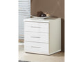 Commode à tiroirs meuble de rangement coloris blanc cassé blanc - L- 46 x H- 58 x P- 40 cm DOZX62212