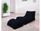 Pouf Dormeva Fauteuil polyvalent Chaise sac Pouf repose-pieds Made in Italy 120x80 h60 cm Noir HBGS61399
