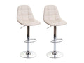 Tabouret de bar Dormeva-A67 lot de 2 similicuir crème-beige PNMR63057