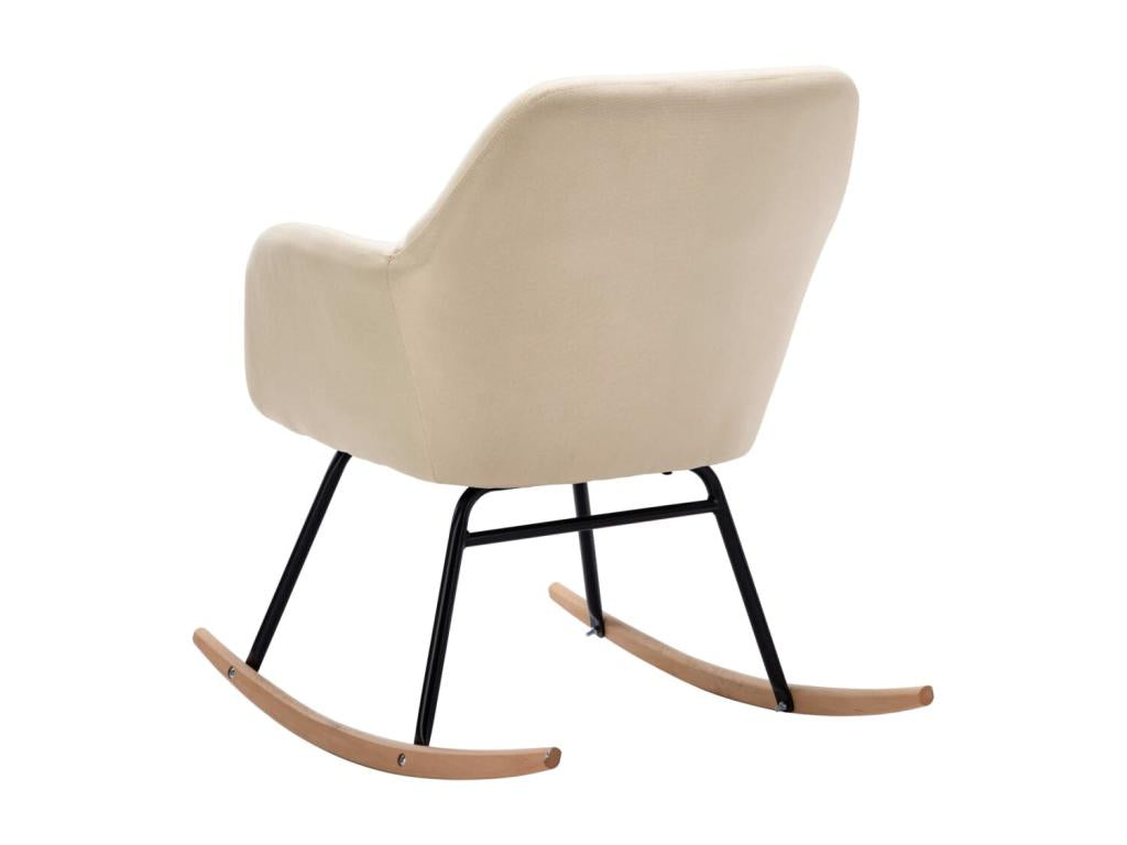 Chaise à bascule Crème Tissu ANLF09364