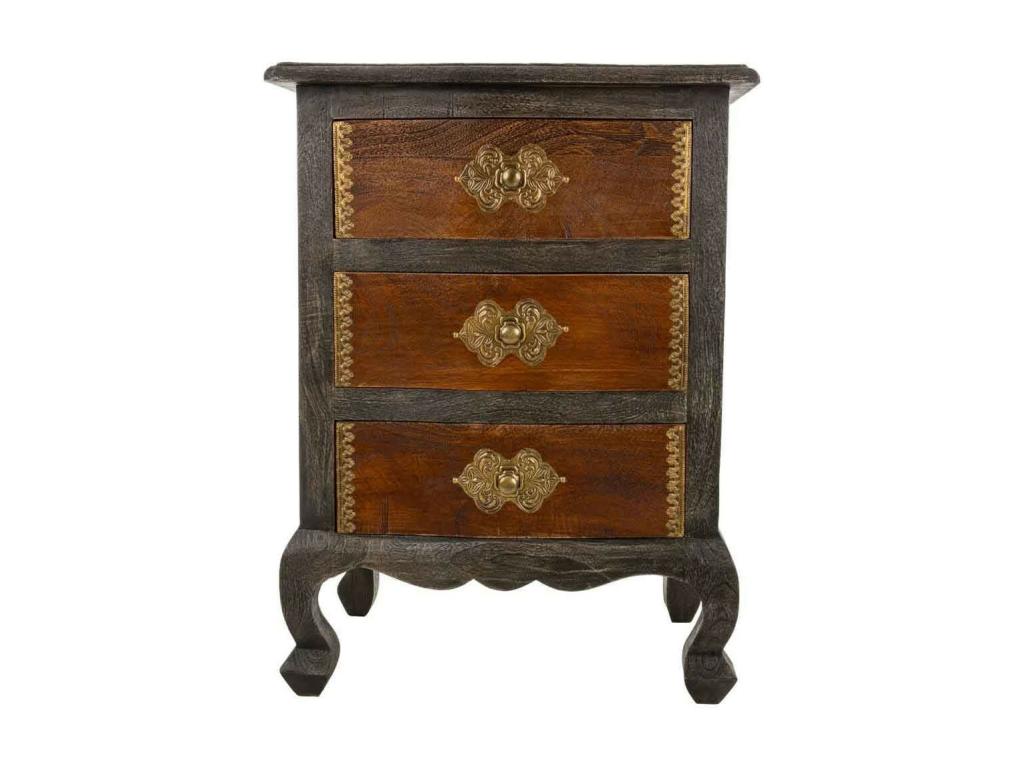 Table de nuit en bois marron 43x33x58 CPQI69875