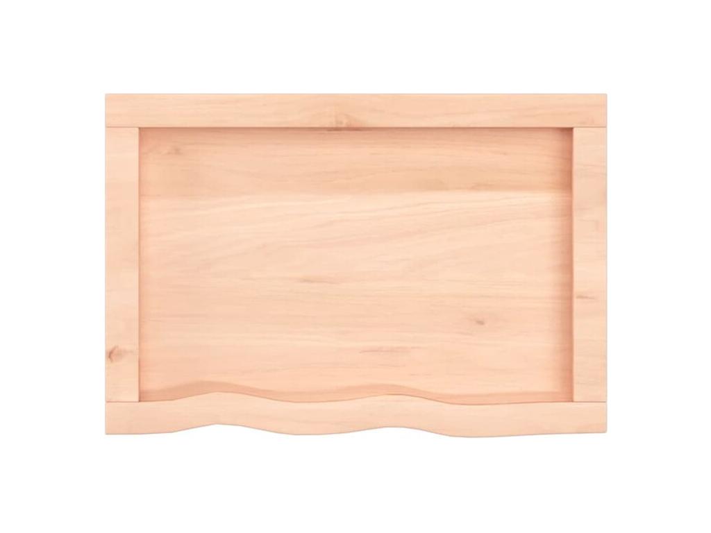 Etagère murale 60x40x 2-6 cm bois de chêne massif non traité UDKG79924