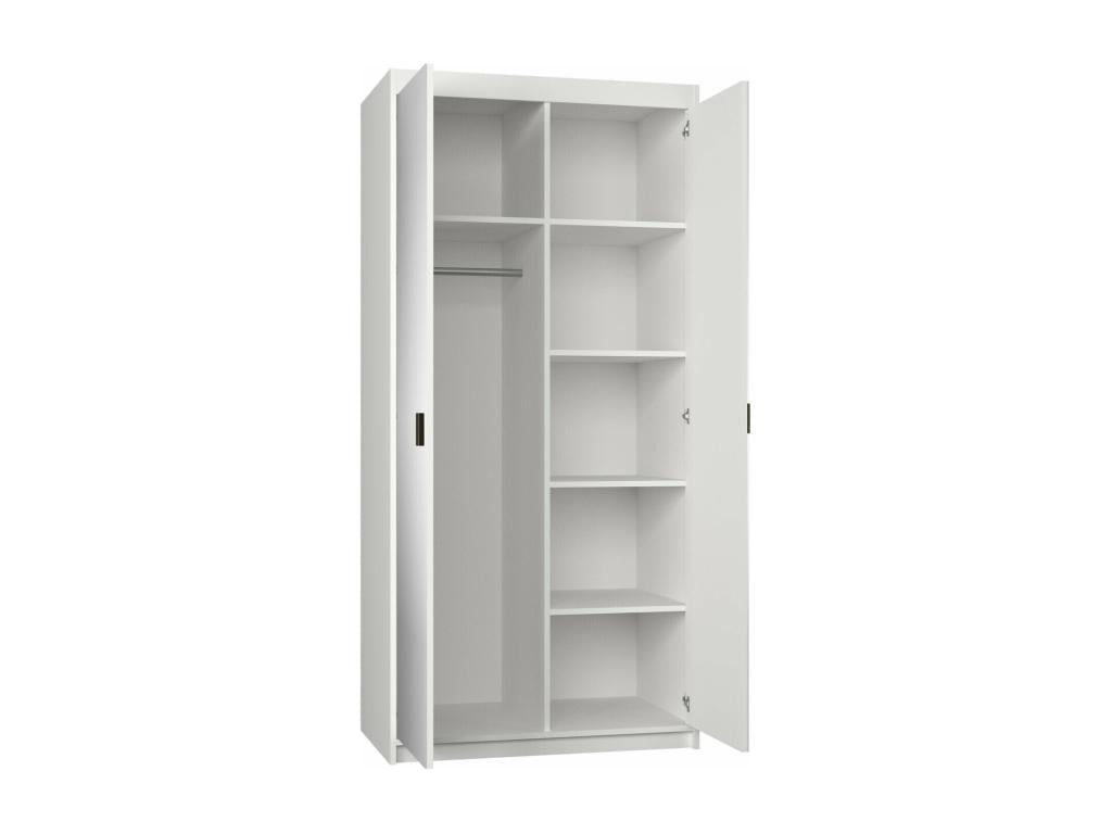 Armoire Zensova 114 Blanc 191x90x53cm Portes d'armoire Avec des charnières JFYA75435