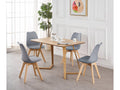 Dormeva - Ensemble Table à Manger Effet Chêne 4 Chaises Dormeva Grises - Style Moderne PZCA47236