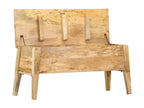 Boîte de rangement 99x35x48 Bois de manguier solide KURI42605