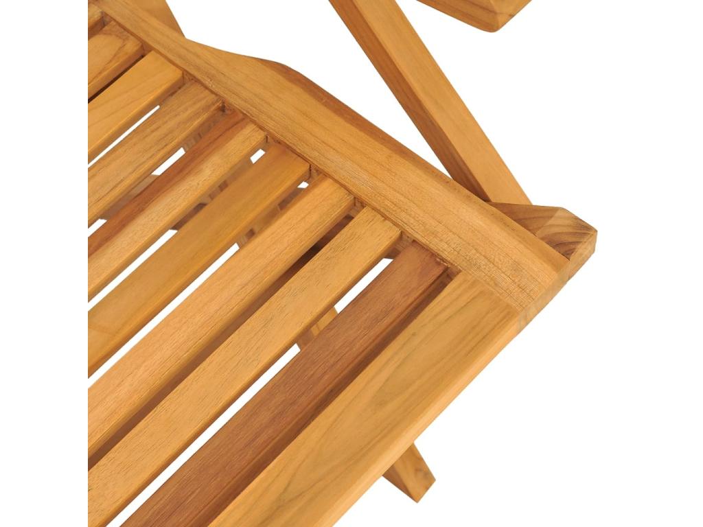 Chaises de jardin pliantes 4 pièces 56x63x90 cm bois massif teck SQYM75258