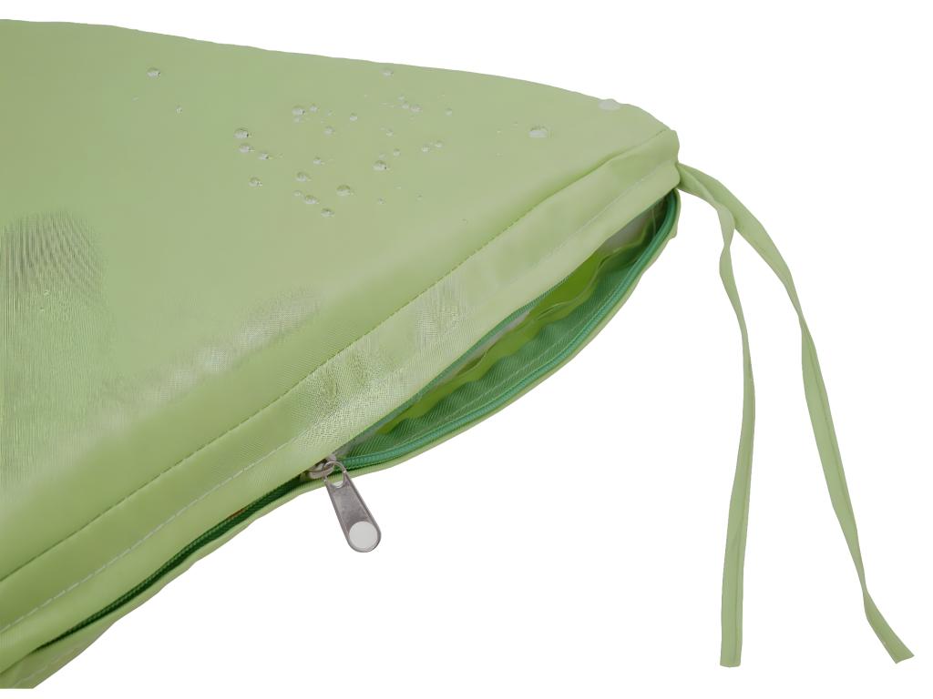 Poly-Rotin Banc 3 places Zensova-F39 anthracite coussin vert VJFJ39873