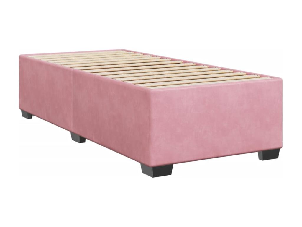 Sommier à Dormeva de lit avec matelas Rose 100x200 cm Velours MSKU53270
