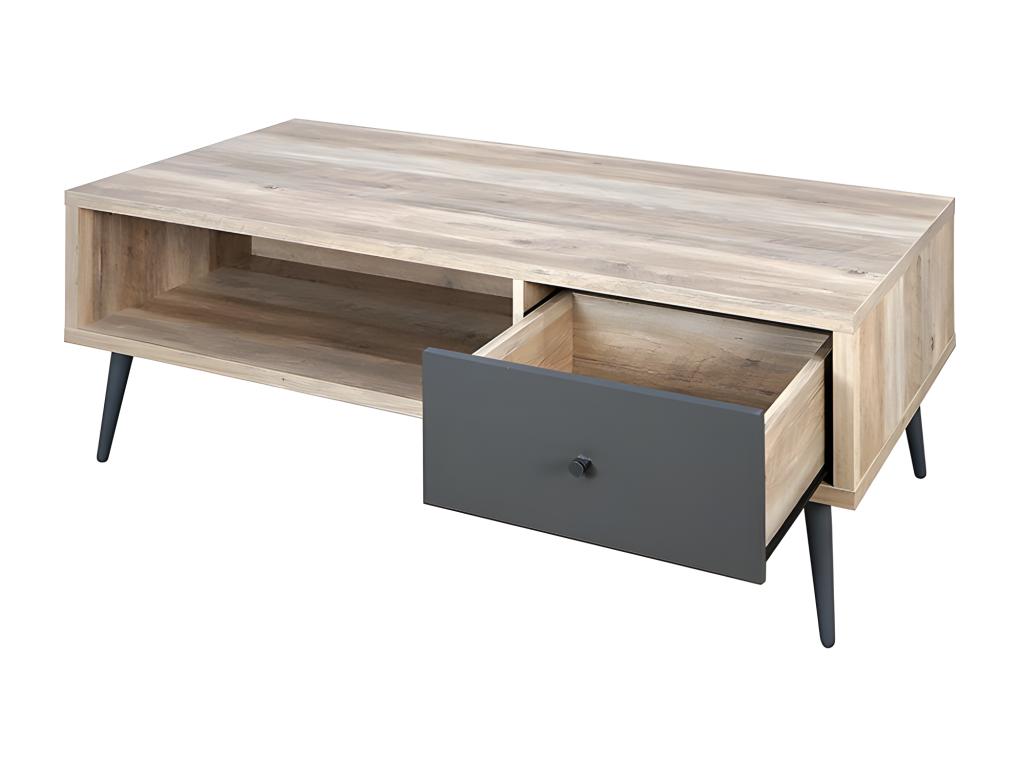 Table basse 1 tiroir 2 niches Dormeva NBXR20723