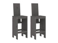 Tabourets de bar 2 pièces gris 40x42x120 cm bois massif de pin CFMW72090