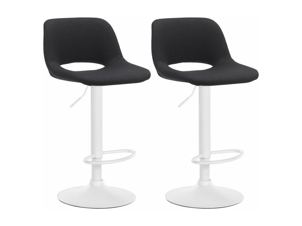 Tabourets de bar chaises métal blanc 42x46x86 cm 10 0004101 PILM73256