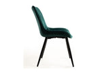 Chaise velours vert et acier noir Dormeva - Lot de 2 SHME66639