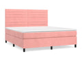 Lit à sommier tapissier avec matelas Rose 180x200 cm Velours KWUC55270