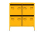 Buffet jaune moutarde 68x39x73.5 cm acier laminé à froid RMDE72135
